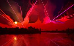 Landscape laser light show